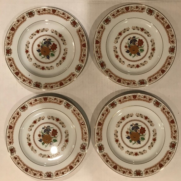 4 Salad/Dessert Plates “Royal Palace” By Empress China 7.5” - Picture 2 of 6